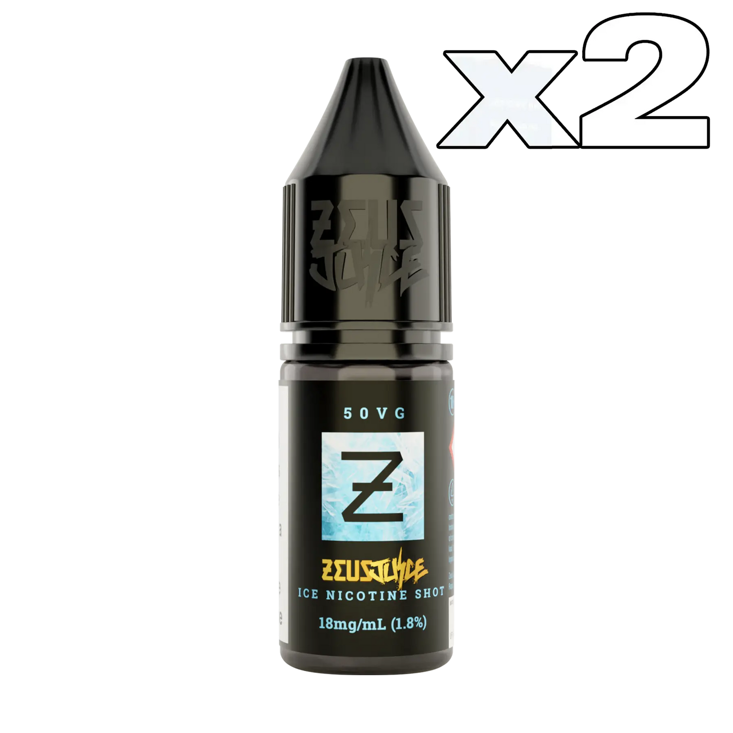 2x Zeus Juice 50vg / 50pg ICE Nicotine Shot