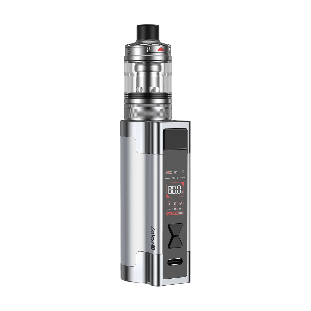 Aspire Zelos 3 Mouth To Lung Kit - Silver