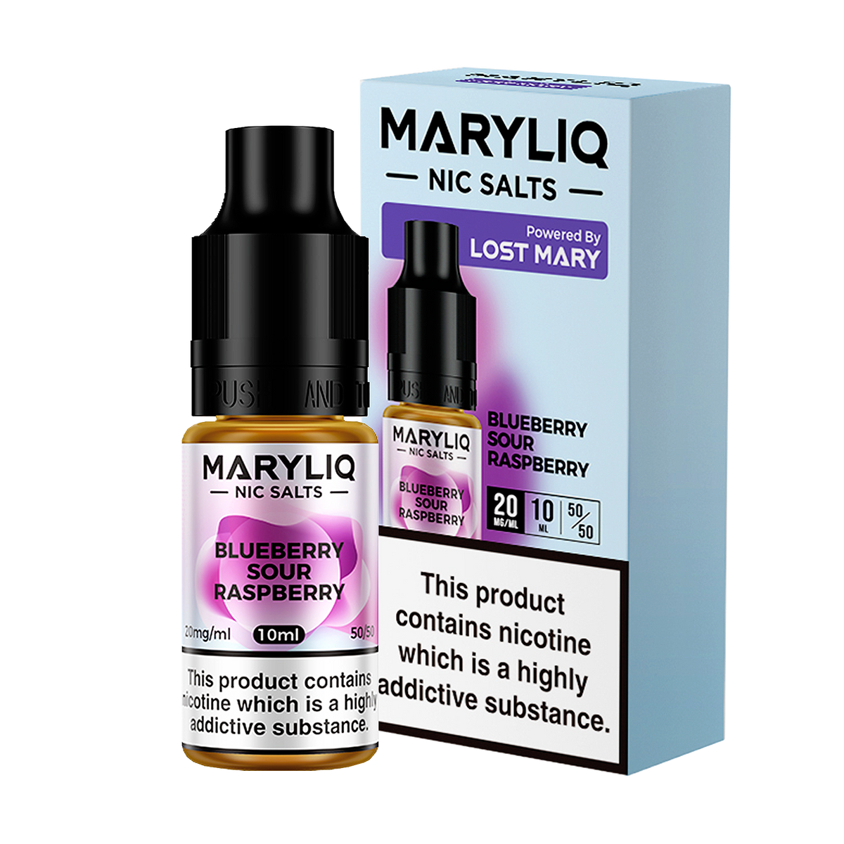 Maryliq - Blueberry Sour Raspberry 10ml E Liquid Nicotine Salt