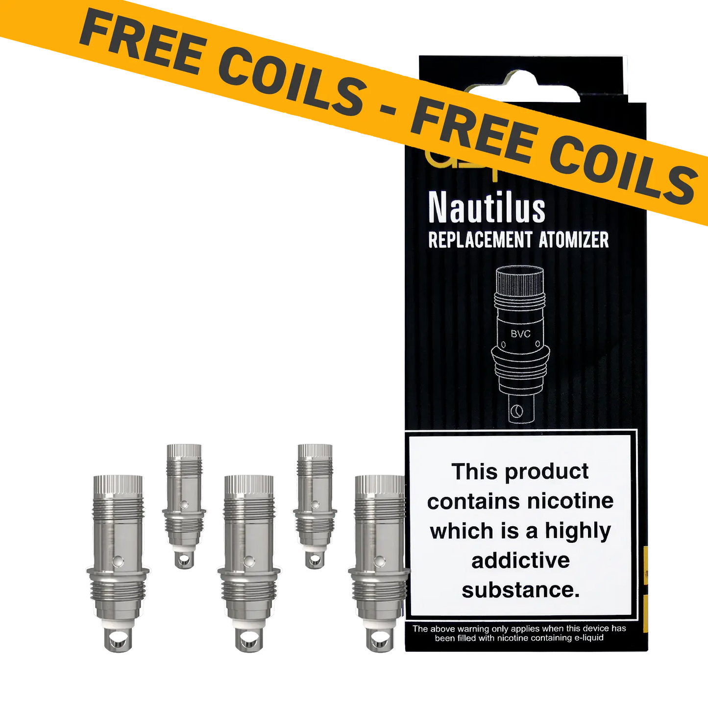 FREE Aspire Nautilus 1.8 Replacement Coils 5 Pack