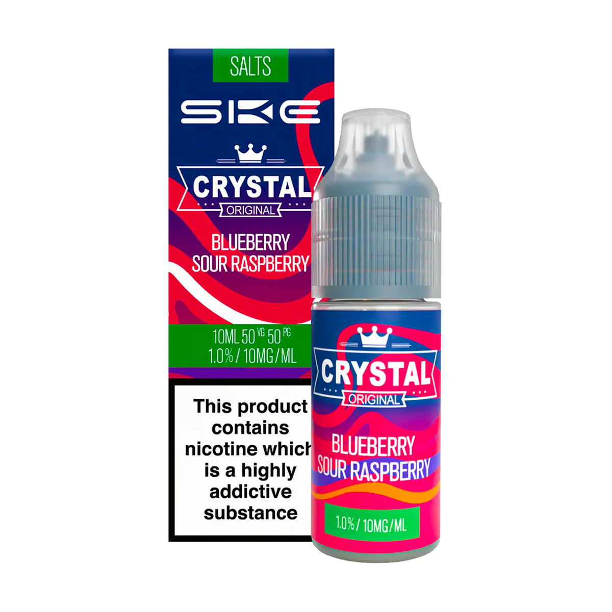 SKE Crystal - Blueberry Sour Raspberry 10ml E Liquid Nicotine Salt