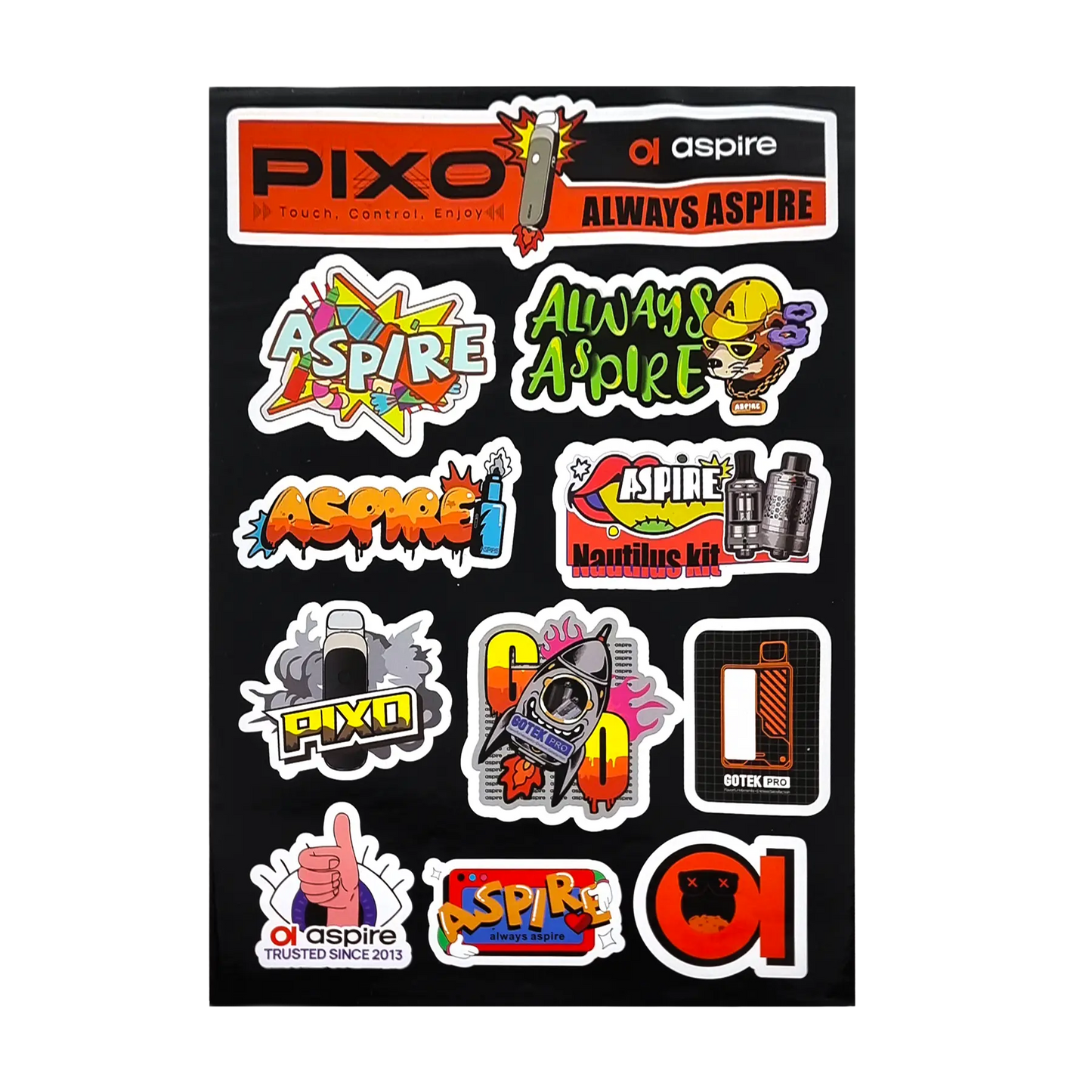 Aspire Sticker Sheet
