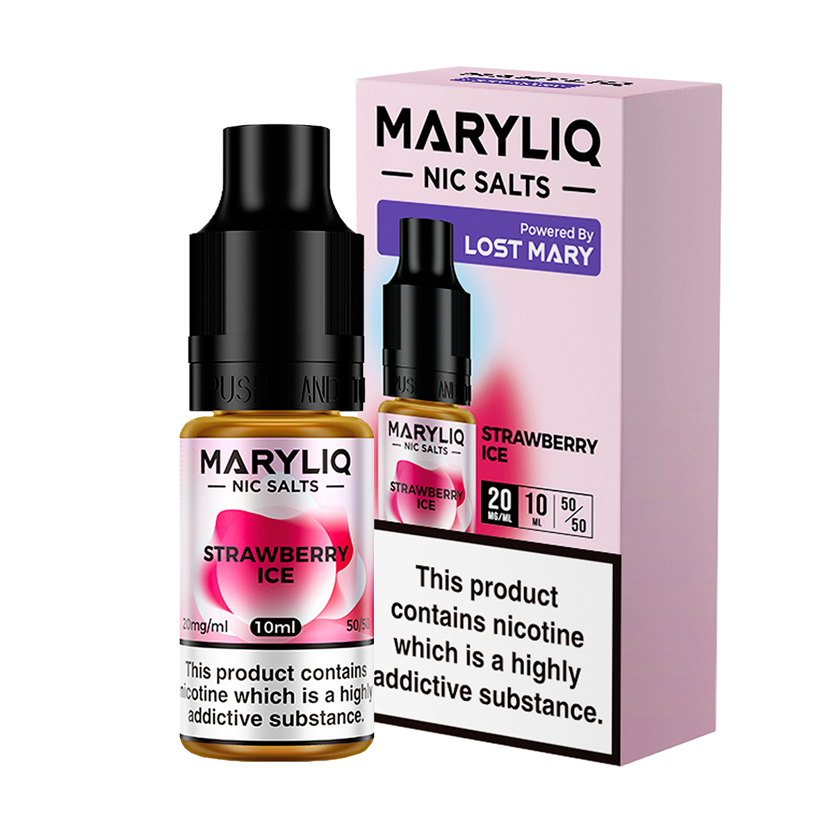Maryliq - Strawberry Ice 10ml E Liquid Nicotine Salt