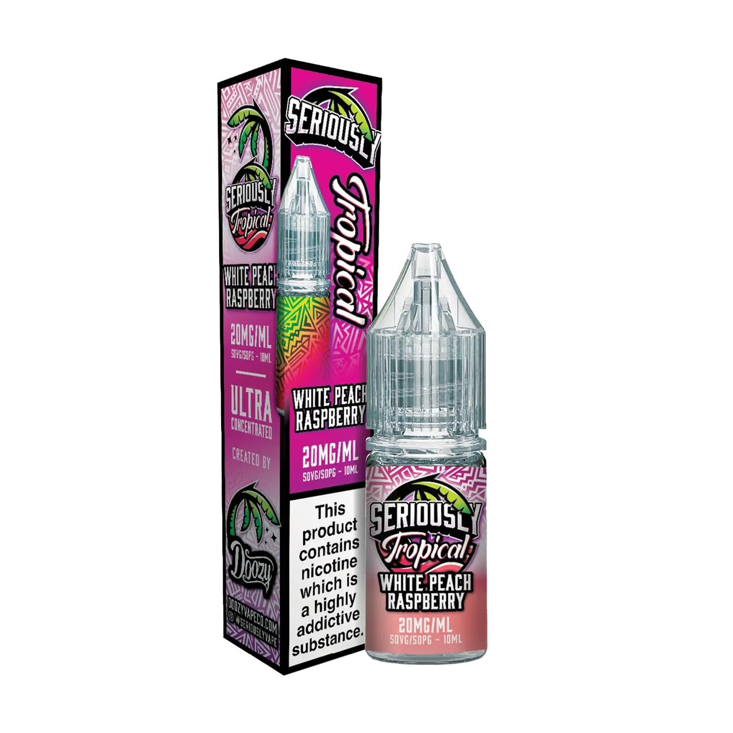 Doozy Seriously Tropical 10ml Nicotine Salt - White Peach Raspberry