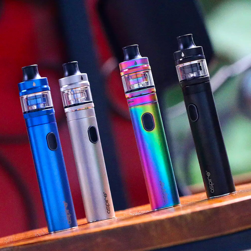 The Aspire Tigon Kit is available in four colours; Blue, Stainless Steel, Rainbow & Black.