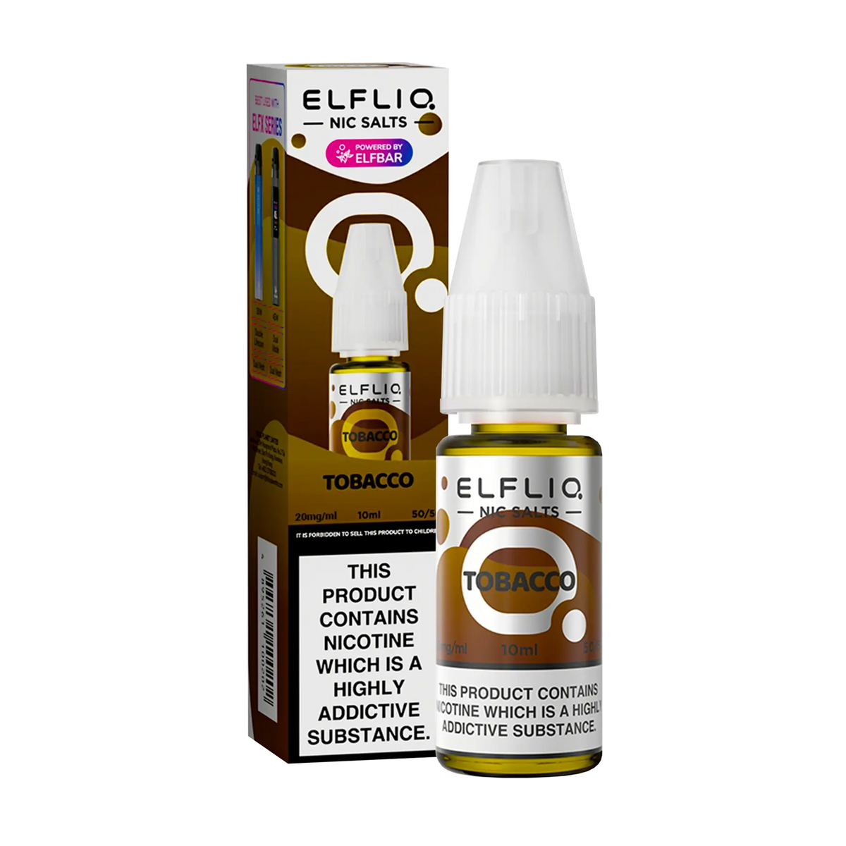 Elfliq: The Official Elf Bar Liquid - Tobacco 10ml E-Liquid Nicotine Salt