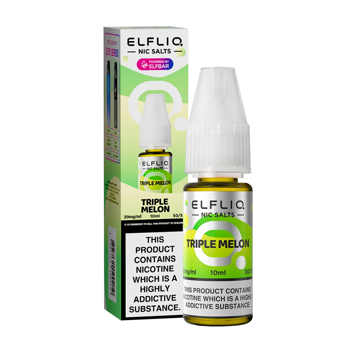 Elfliq: The Official Elf Bar Liquid - Triple Melon 10ml E-Liquid Nicotine Salt