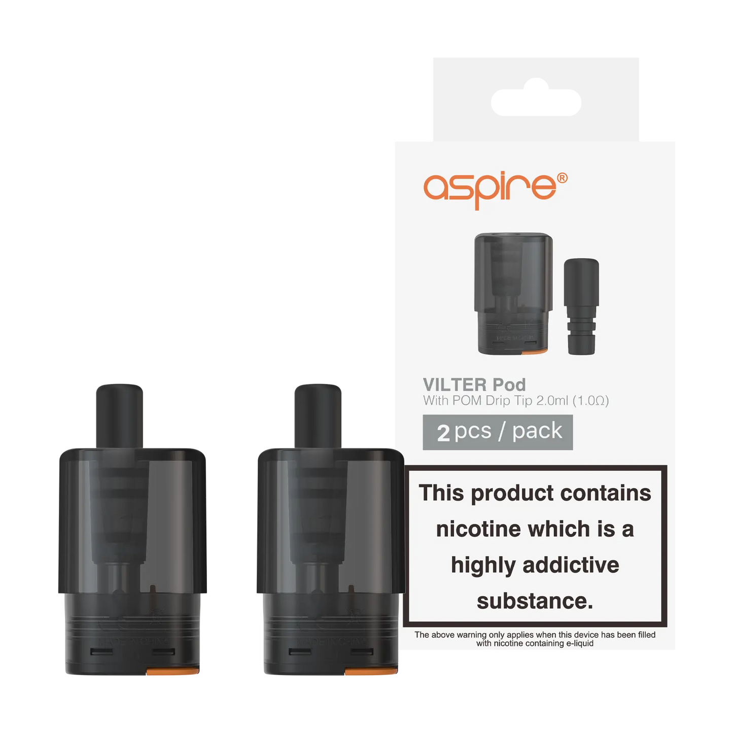 Aspire Vilter Replacement Pods - Pom Drip Tip