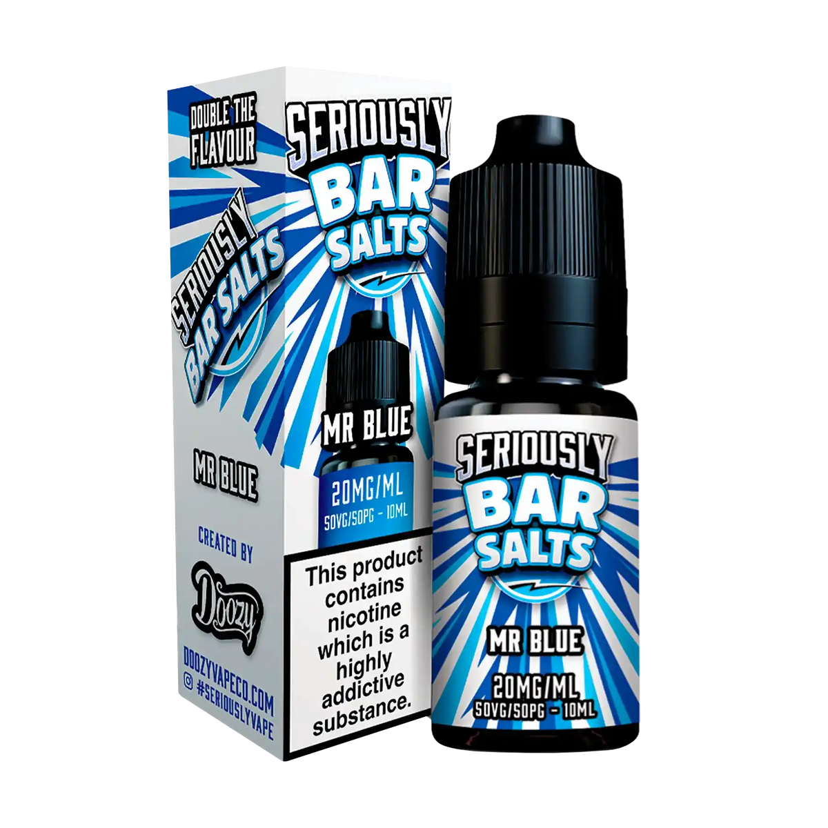 Seriously Bar Salts brings you Mr Blue: An amazing Concoction of Mixed Berries with a delicately Sweet and Sour Edge. The perfect ADV for all disposable fans.