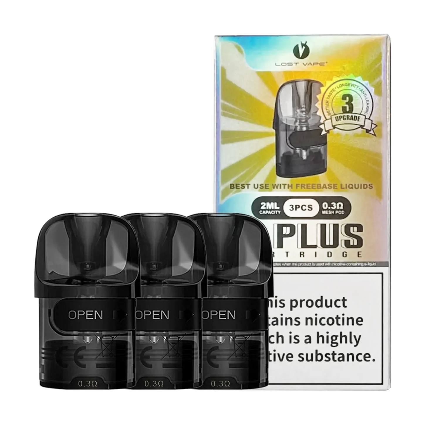 Lost Vape E-Plus Replacement Pods - 0.3 ohm