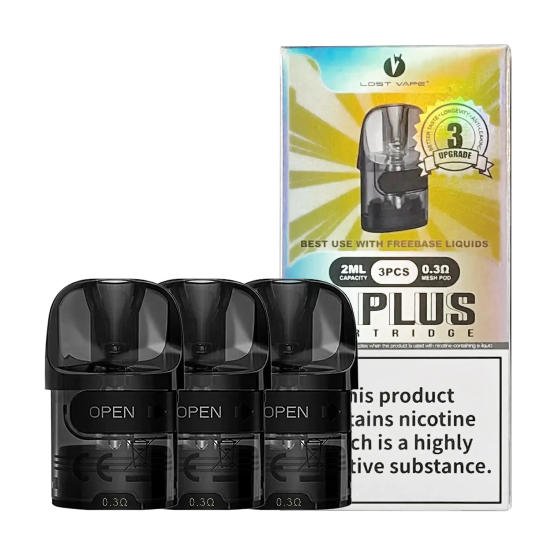 Lost Vape E-Plus Replacement Pods - 0.3 ohm