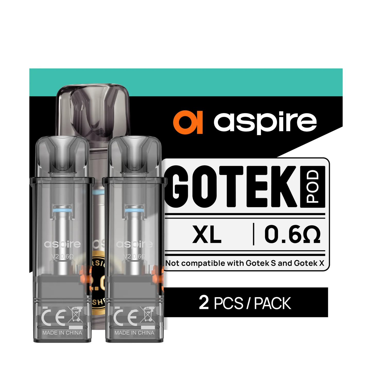 Aspire GoteK Replacement V2 Pods 2 Pack