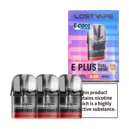 Lost Vape E-Plus Dual Mesh Replacement Pods - 0.6 ohm