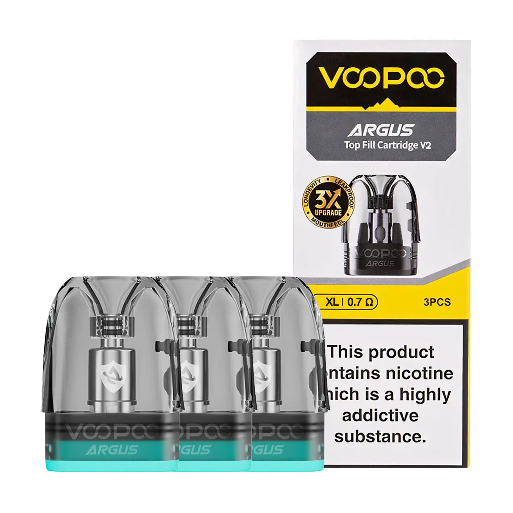 Voopoo Argus Top Fill V2 Replacement Pods - 0.7 ohm XL