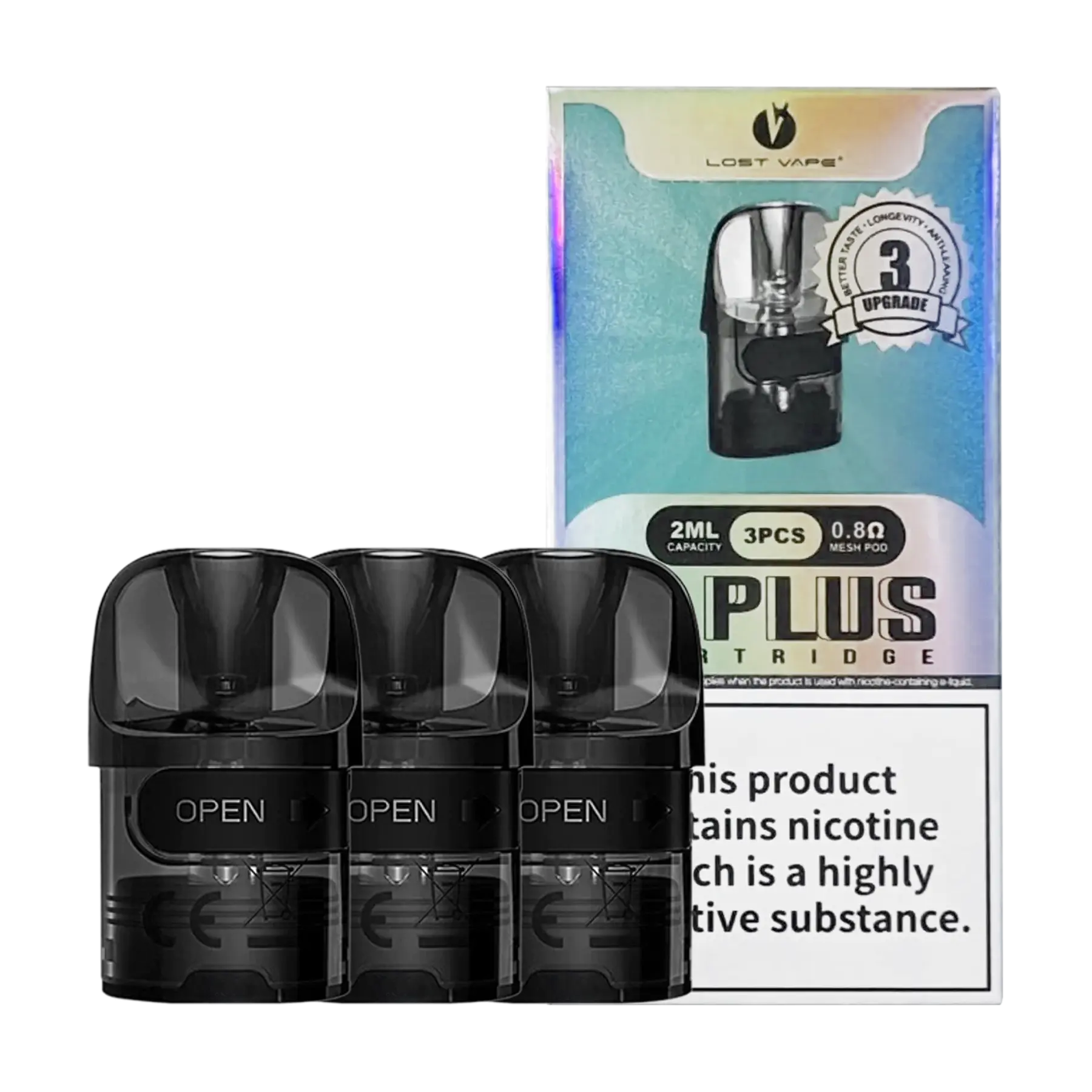 Lost Vape E-Plus Replacement Pods - 0.8 ohm