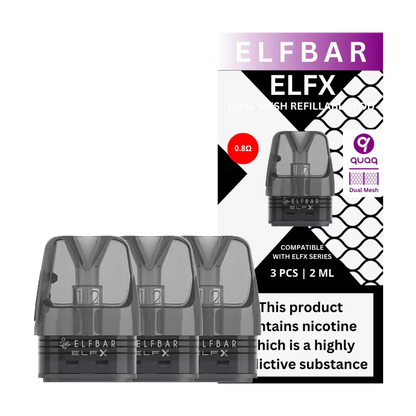 Elf Bar ELFX Replacement Pods - 0.8 ohm