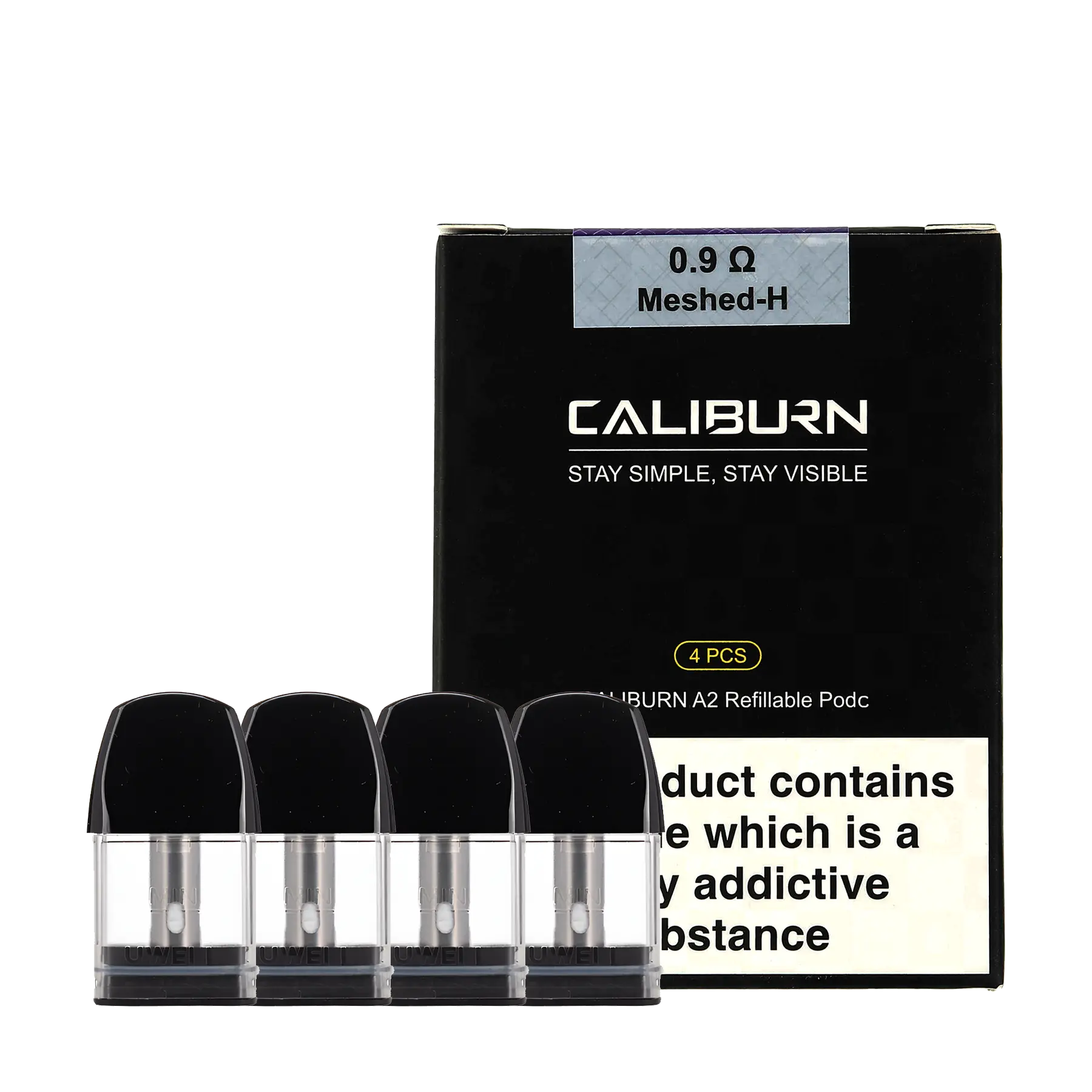 Uwell Caliburn A2 Replacement Pods - 0.9 ohm