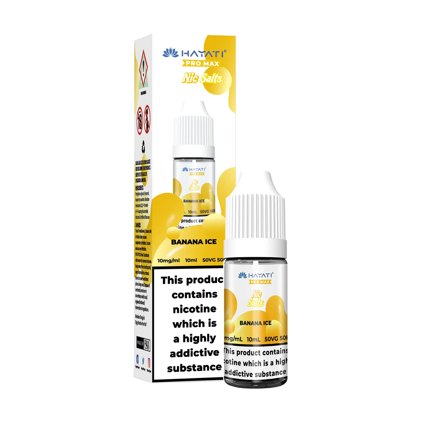 Hayati Pro Max 10ml Nicotine Salt - Banana Ice