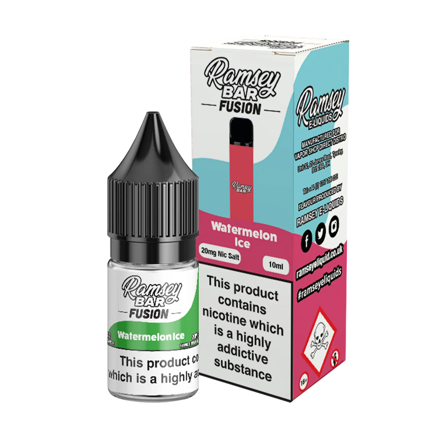 Ramsey Bar Fusion Nicotine Salt - Watermelon Ice