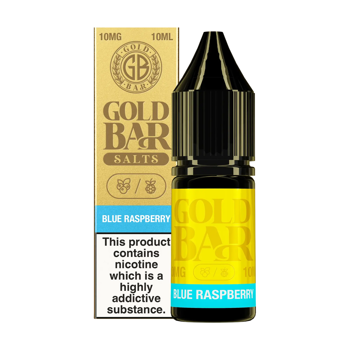 Gold Bar - Blue Raspberry 10ml E Liquid Nicotine Salt