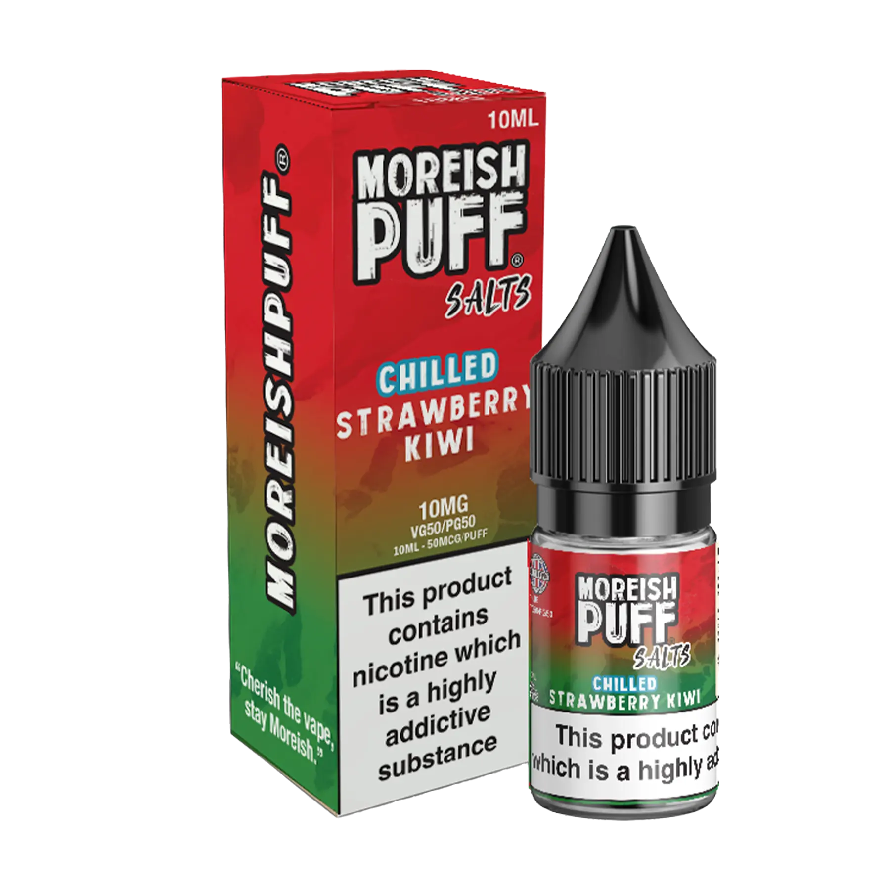 Moreish Puff 10ml Nicotine Salt - Strawberry Kiwi