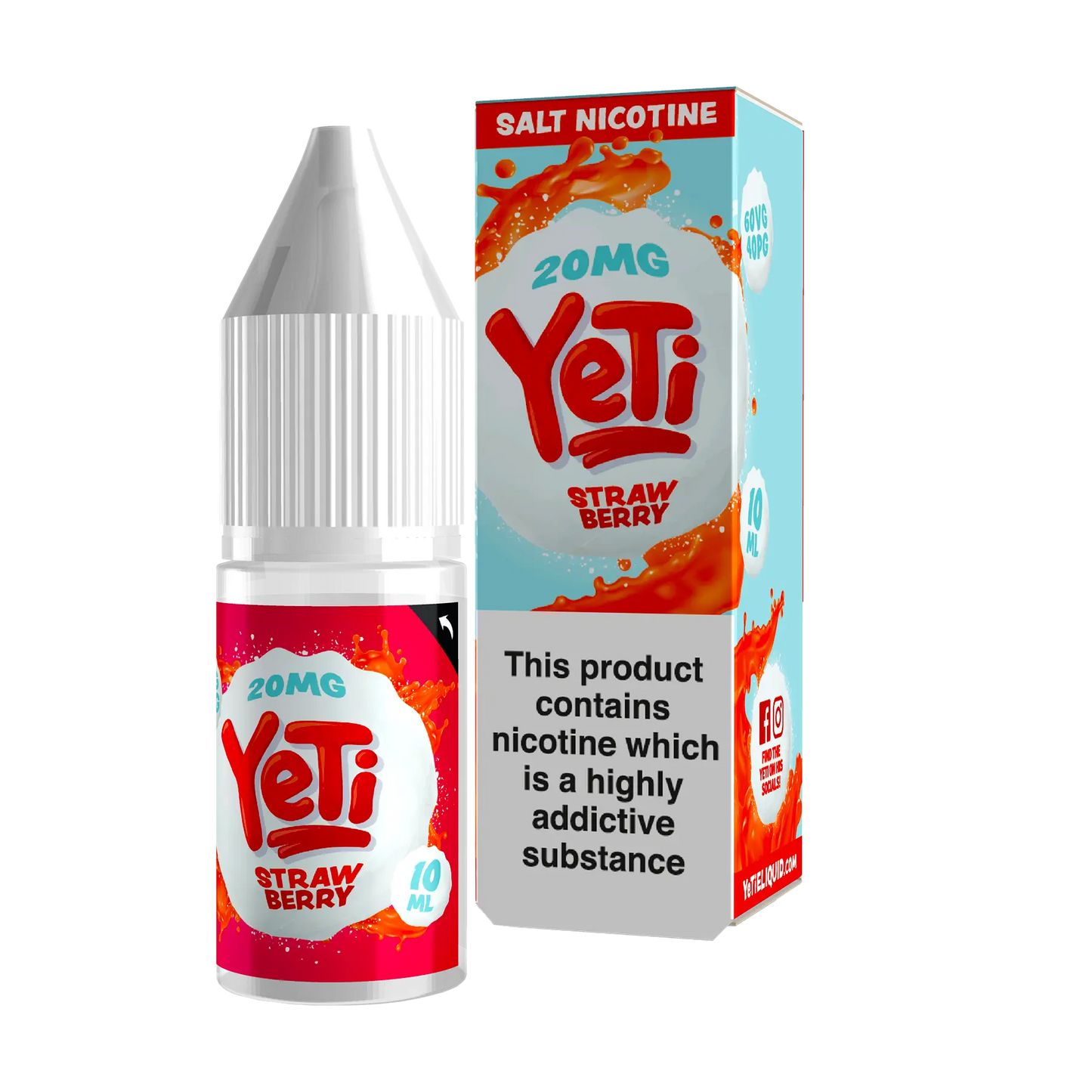 Yeti 10ml Nicotine Salt - Strawberry