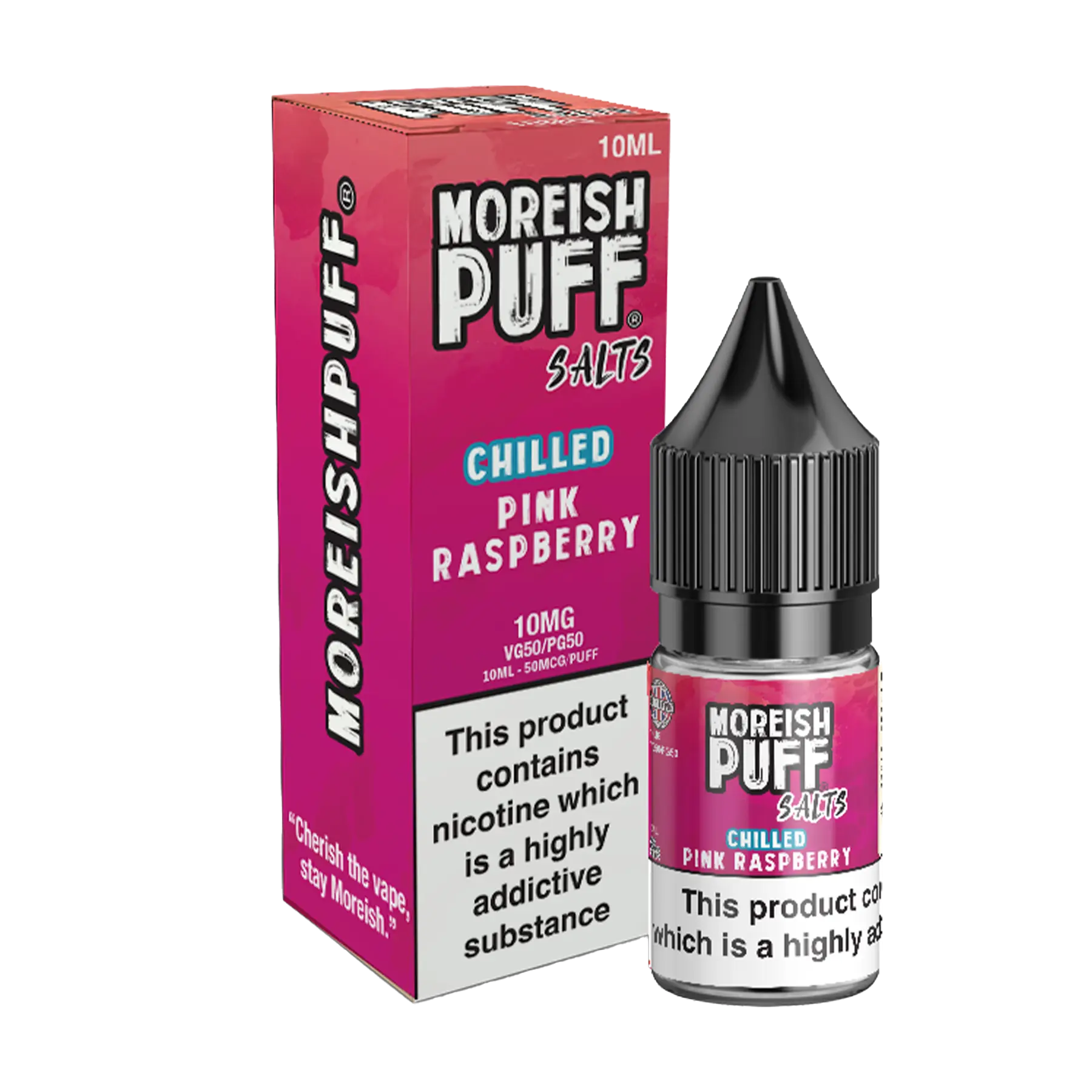 Moreish Puff 10ml Nicotine Salt - Pink Raspberry