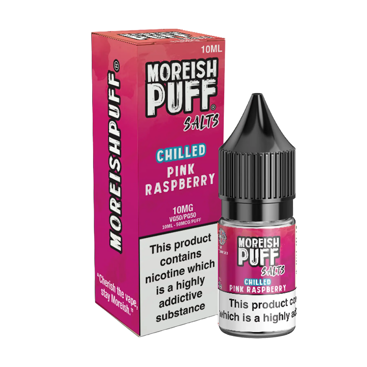 Moreish Puff 10ml Nicotine Salt - Pink Raspberry
