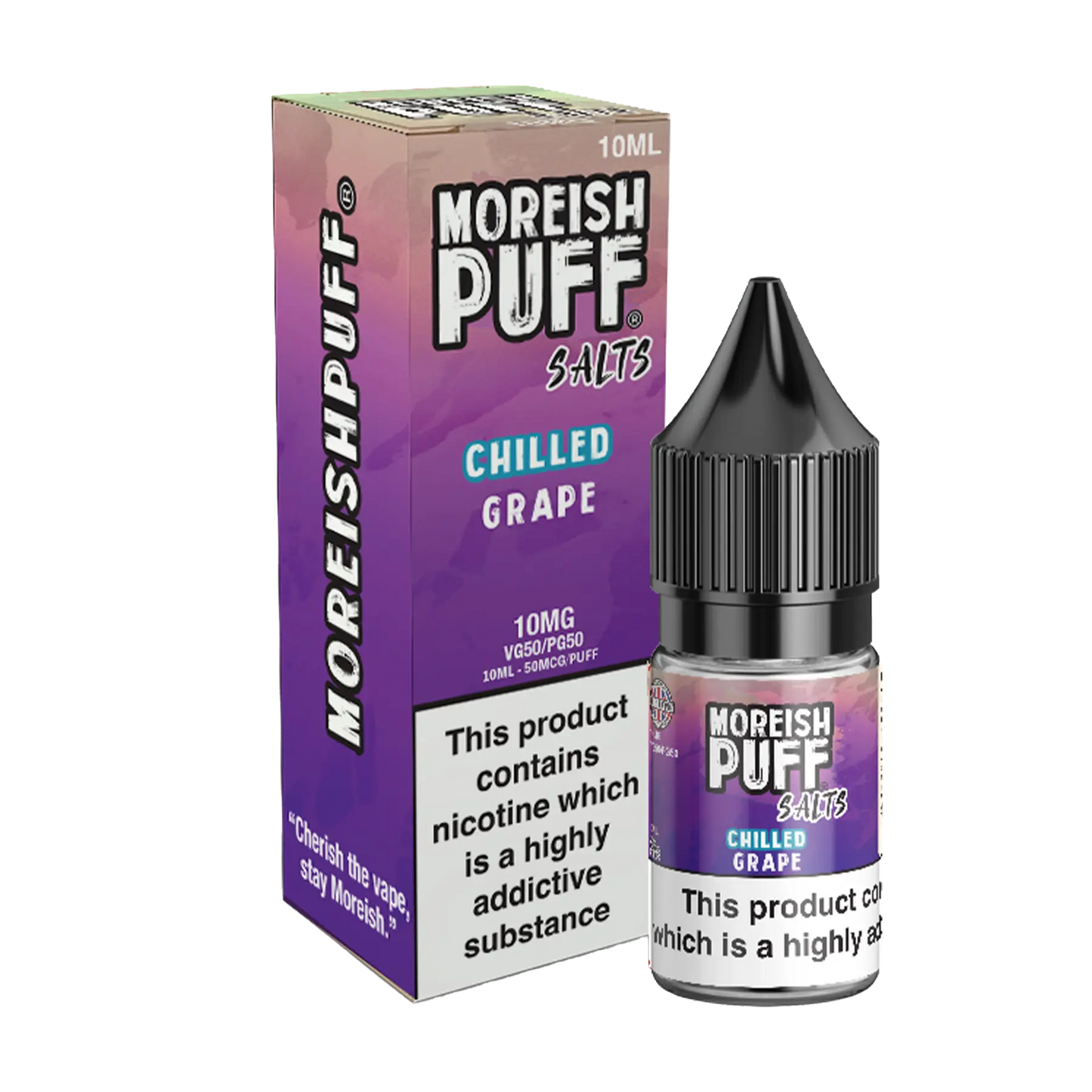 Moreish Puff 10ml Nicotine Salt - Chilled Grape