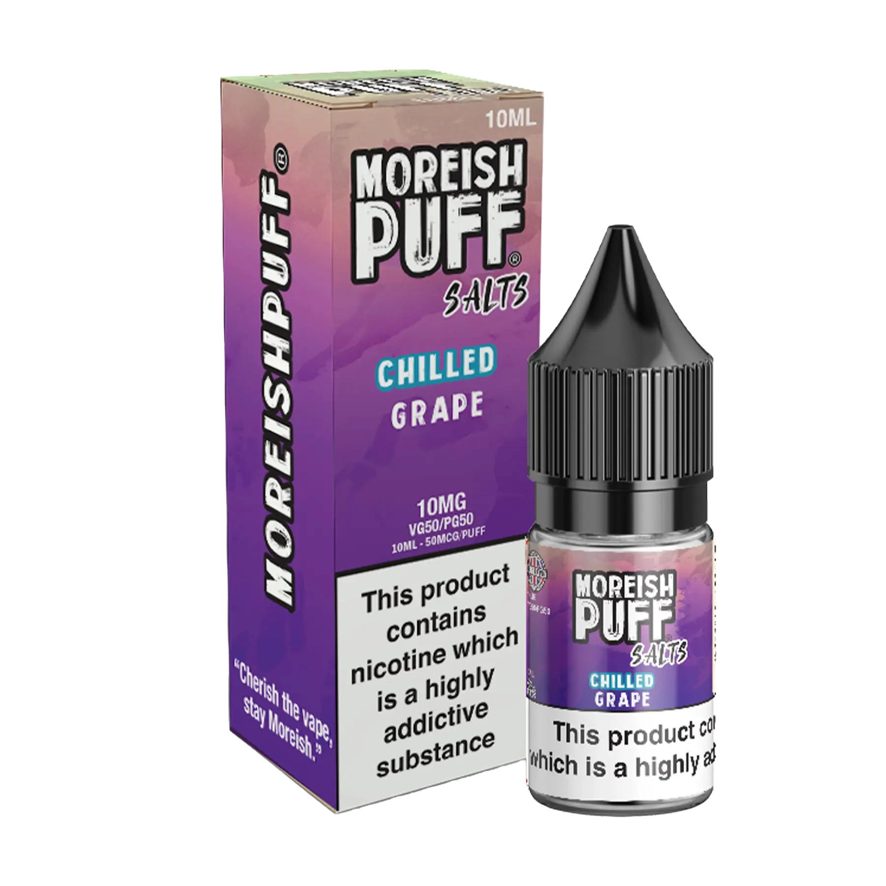 Moreish Puff 10ml Nicotine Salt - Chilled Grape