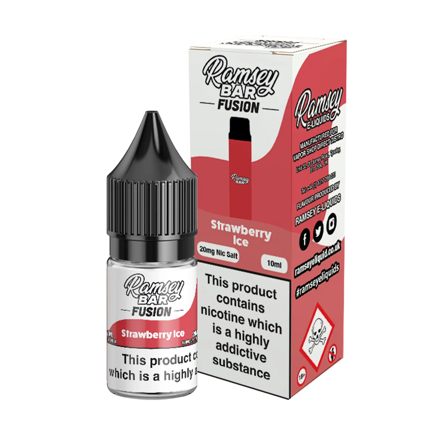 Ramsey Bar Fusion Nicotine Salt - Strawberry Ice
