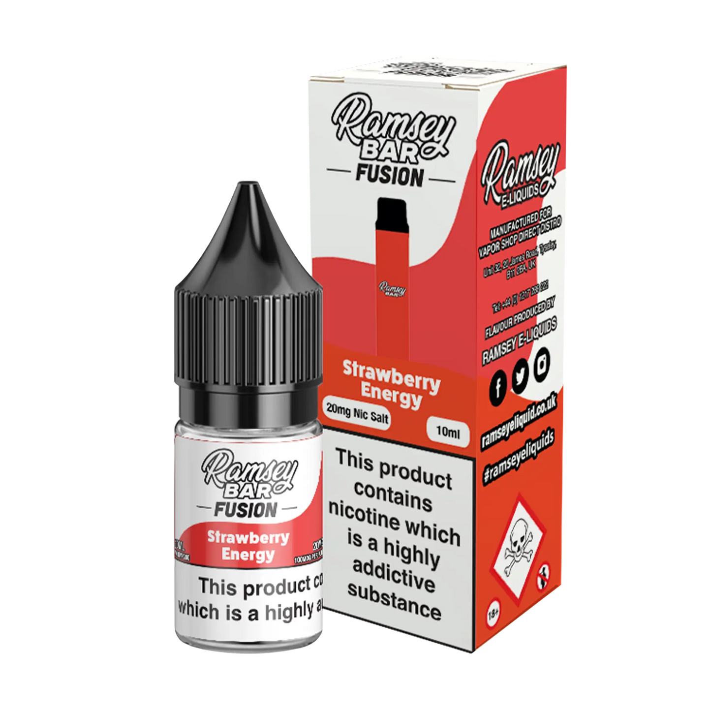 Ramsey Bar Fusion Nicotine Salt - Strawberry Energy