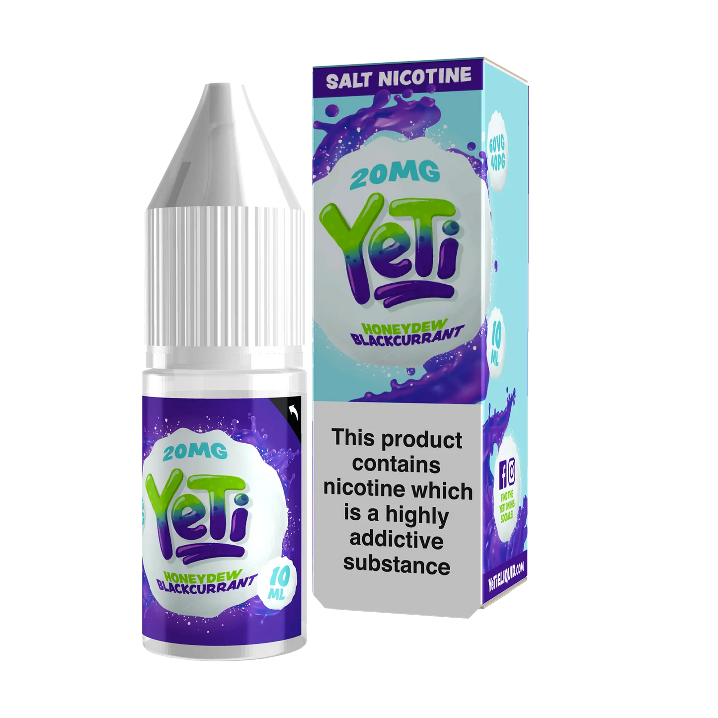 Yeti 10ml Nicotine Salt - Honeydew Blackcurrant
