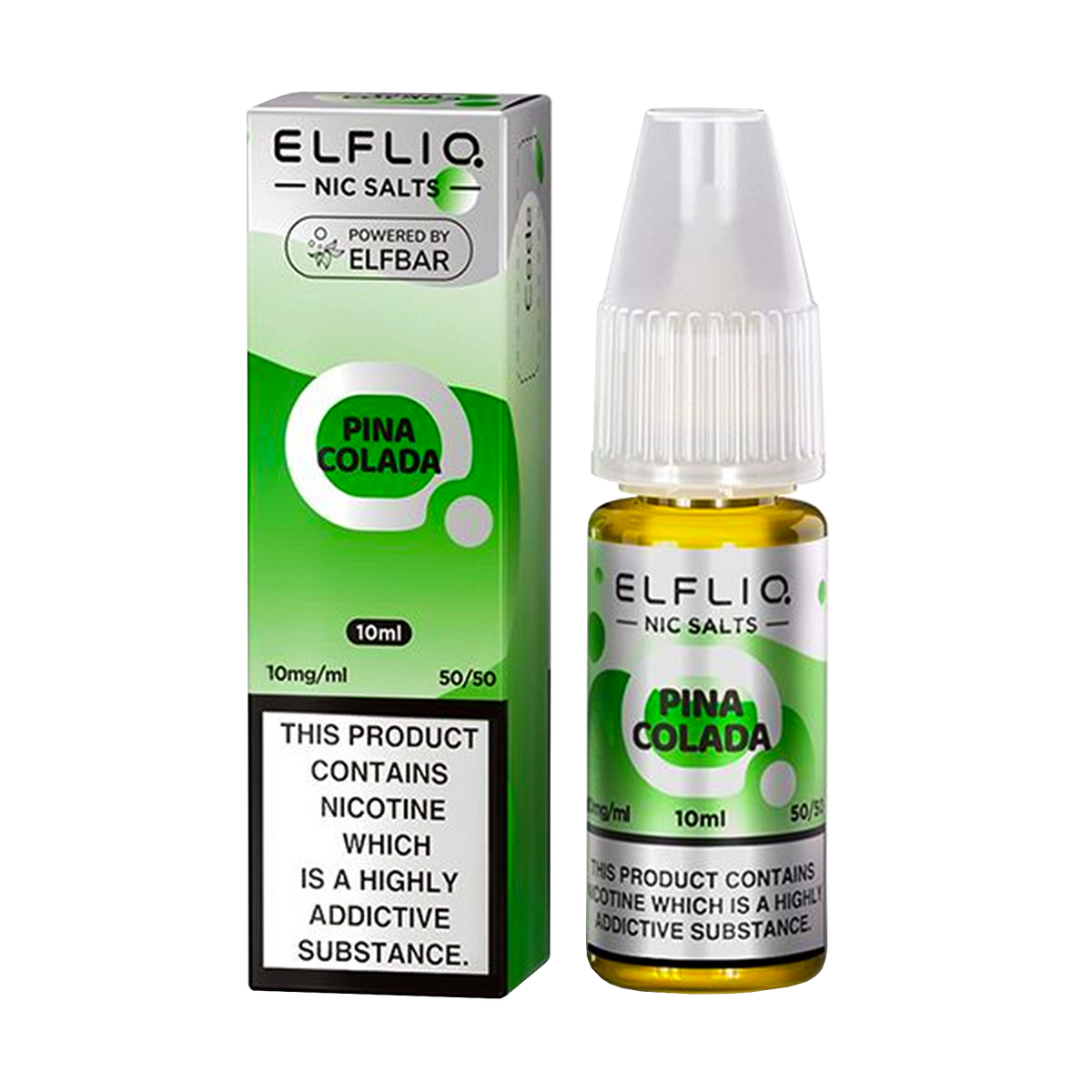 Elfliq: The Official Elf Bar Liquid - Pina Colada 10ml E-Liquid Nicotine Salt