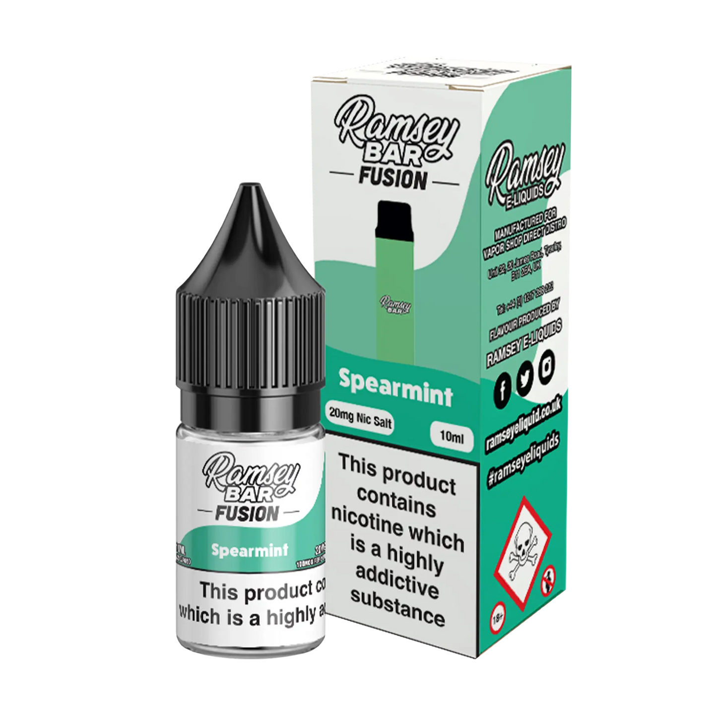 Ramsey Bar Fusion Nicotine Salt - Spearmint