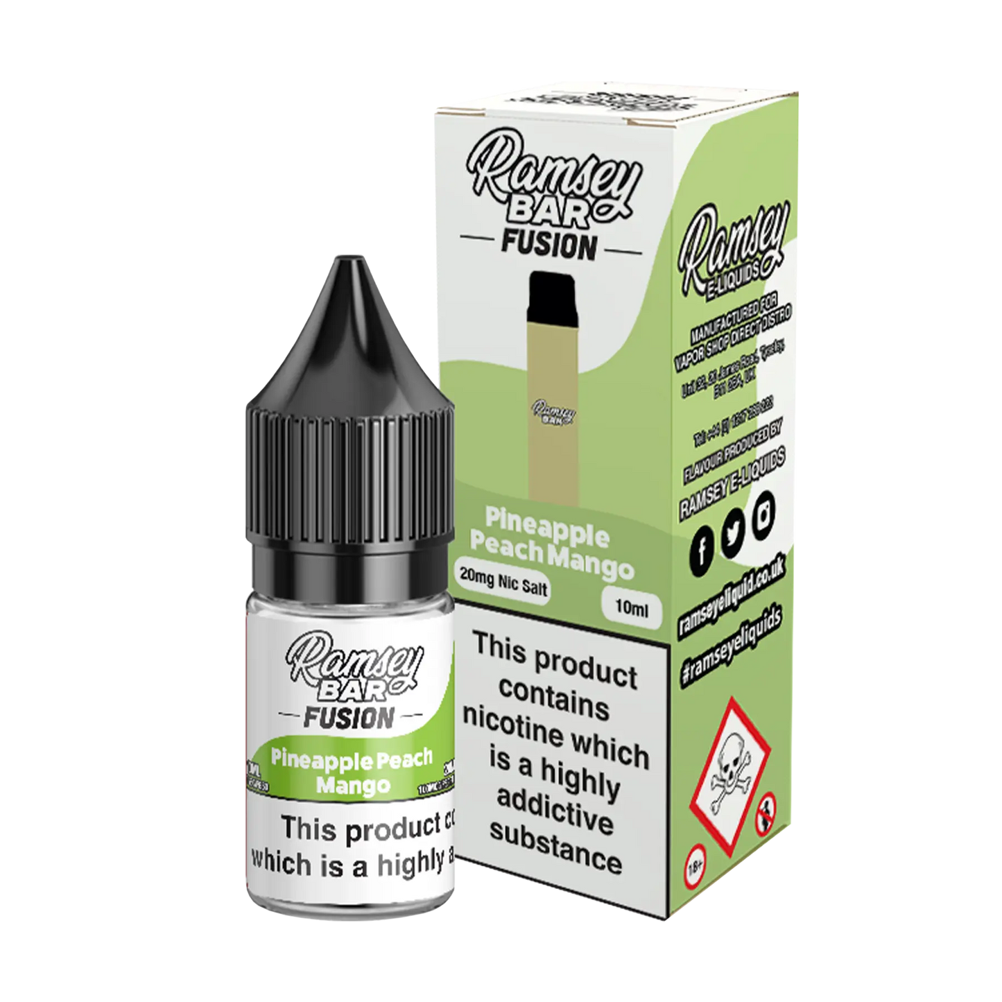 Ramsey Bar Fusion Nicotine Salt - Pineapple Peach Mango