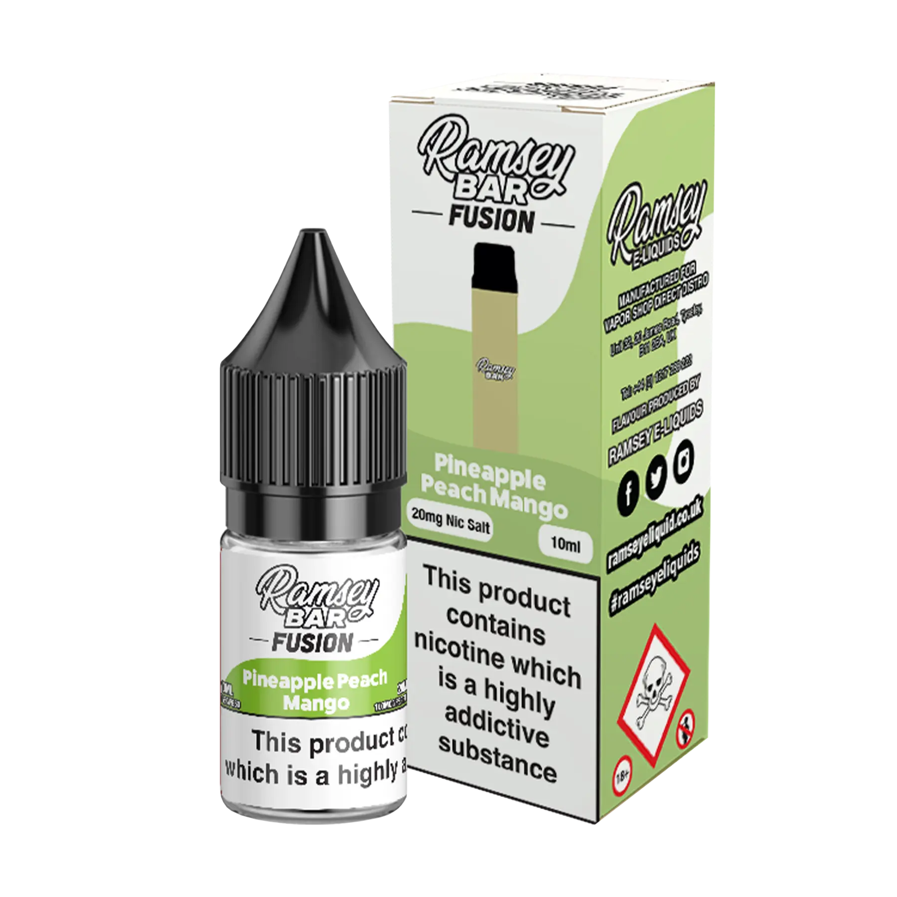 Ramsey Bar Fusion - 10ml E Liquid Nicotine Salt