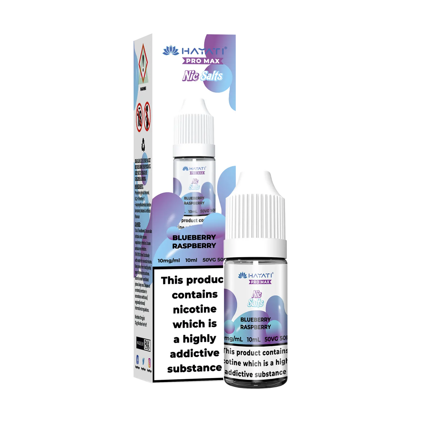 Hayati Pro Max 10ml Nicotine Salt - Blueberry Raspberry