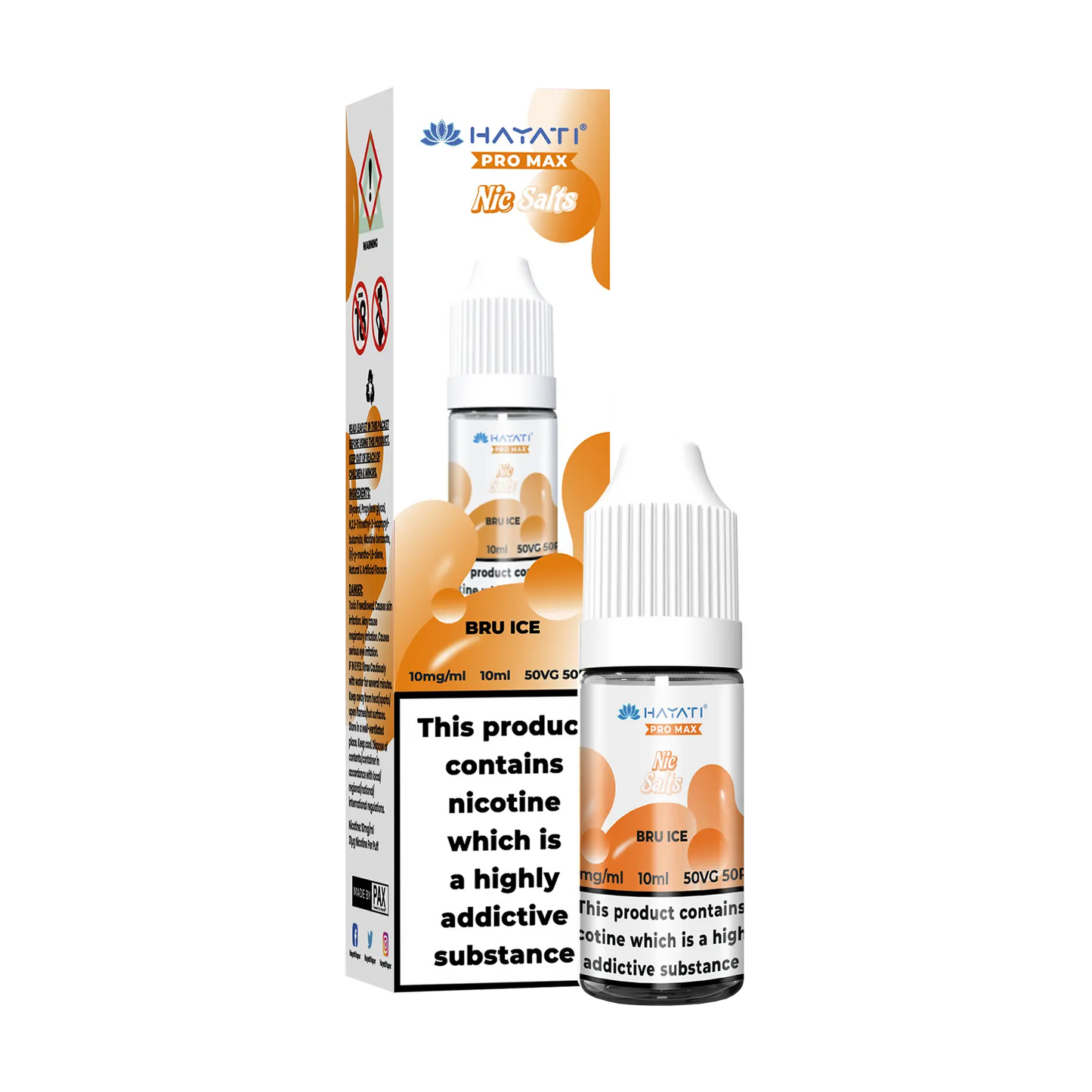 Hayati Pro Max 10ml Nicotine Salt - Bru Ice