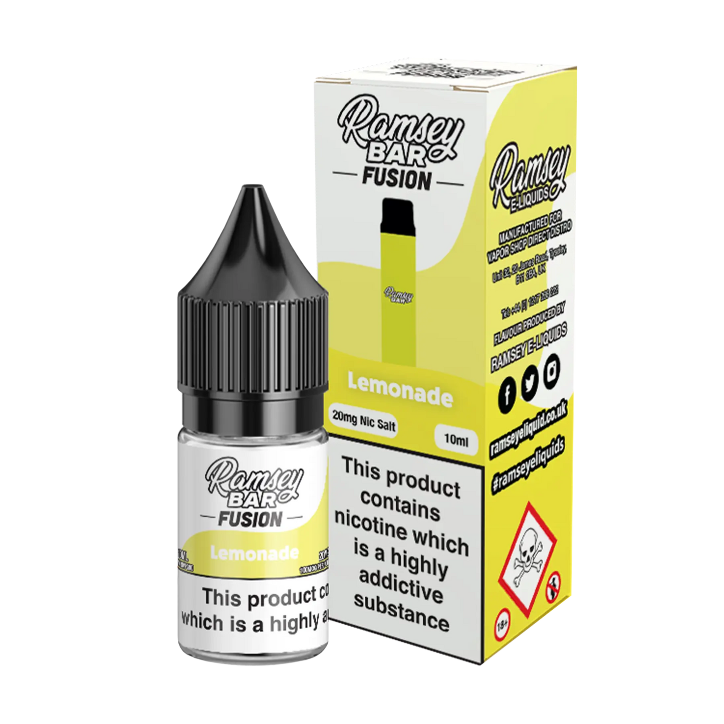 Ramsey Bar Fusion Nicotine Salt - Lemonade