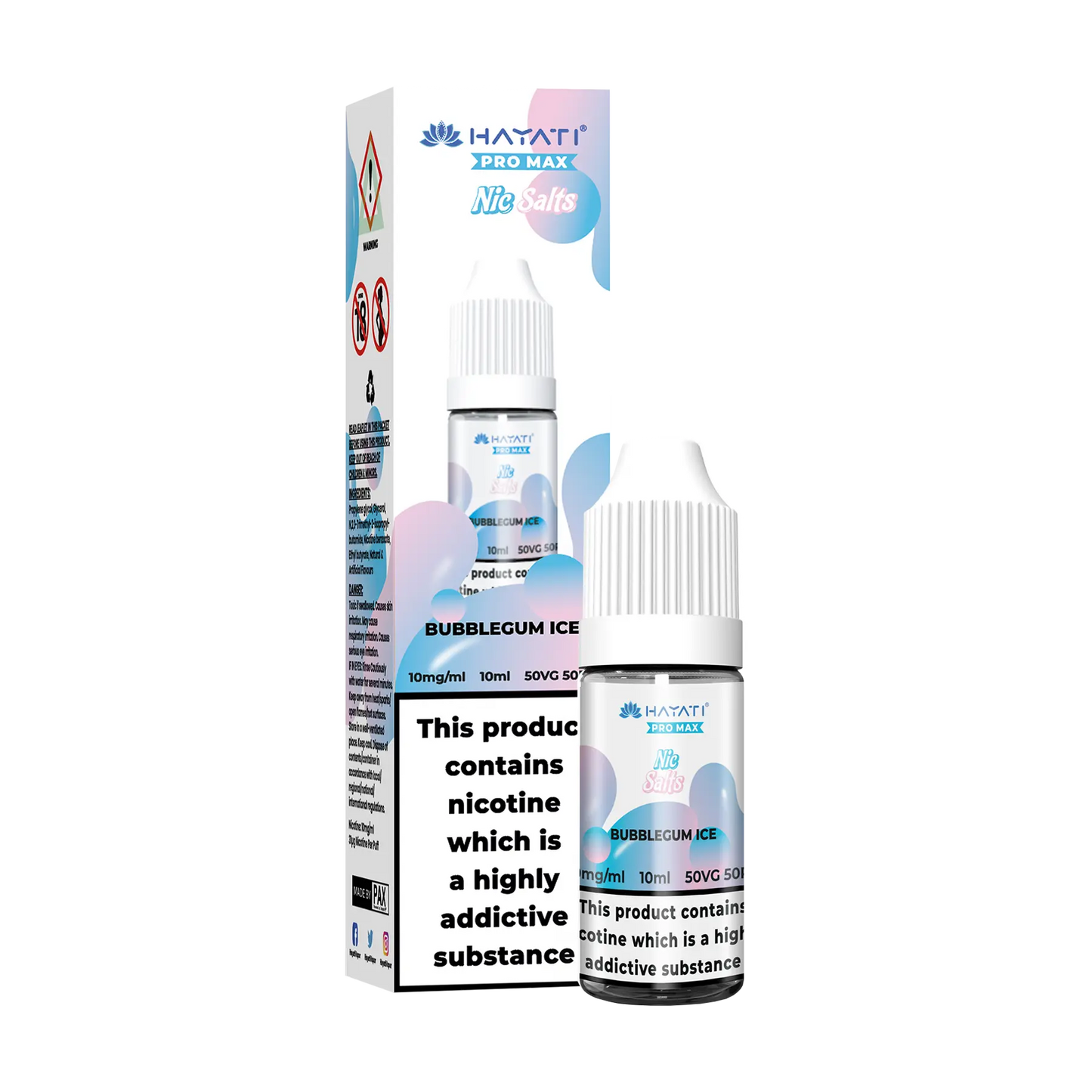 Hayati Pro Max 10ml Nicotine Salt - Bubblegum Ice