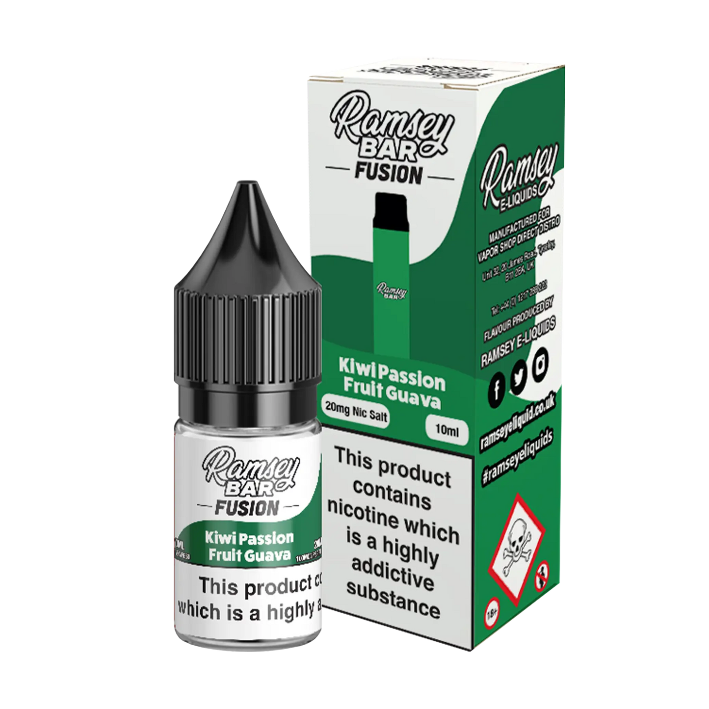 Ramsey Bar Fusion Nicotine Salt - Kiwi Passion Fruit Guava
