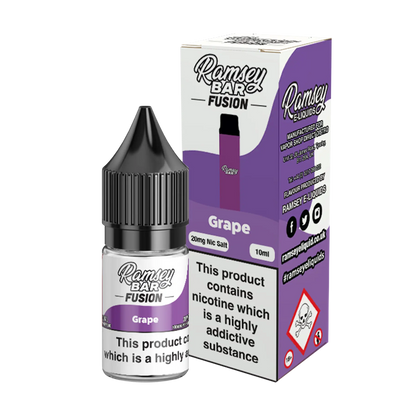 Ramsey Bar Fusion 10ml E Liquid Nicotine Salt
