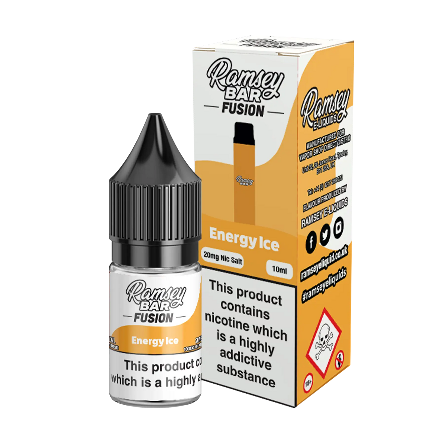 Ramsey Bar Fusion Nicotine Salt - Energy Ice