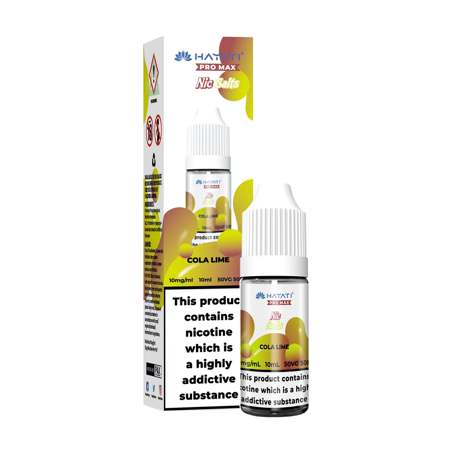 Hayati Pro Max 10ml Nicotine Salt - Cola Lime