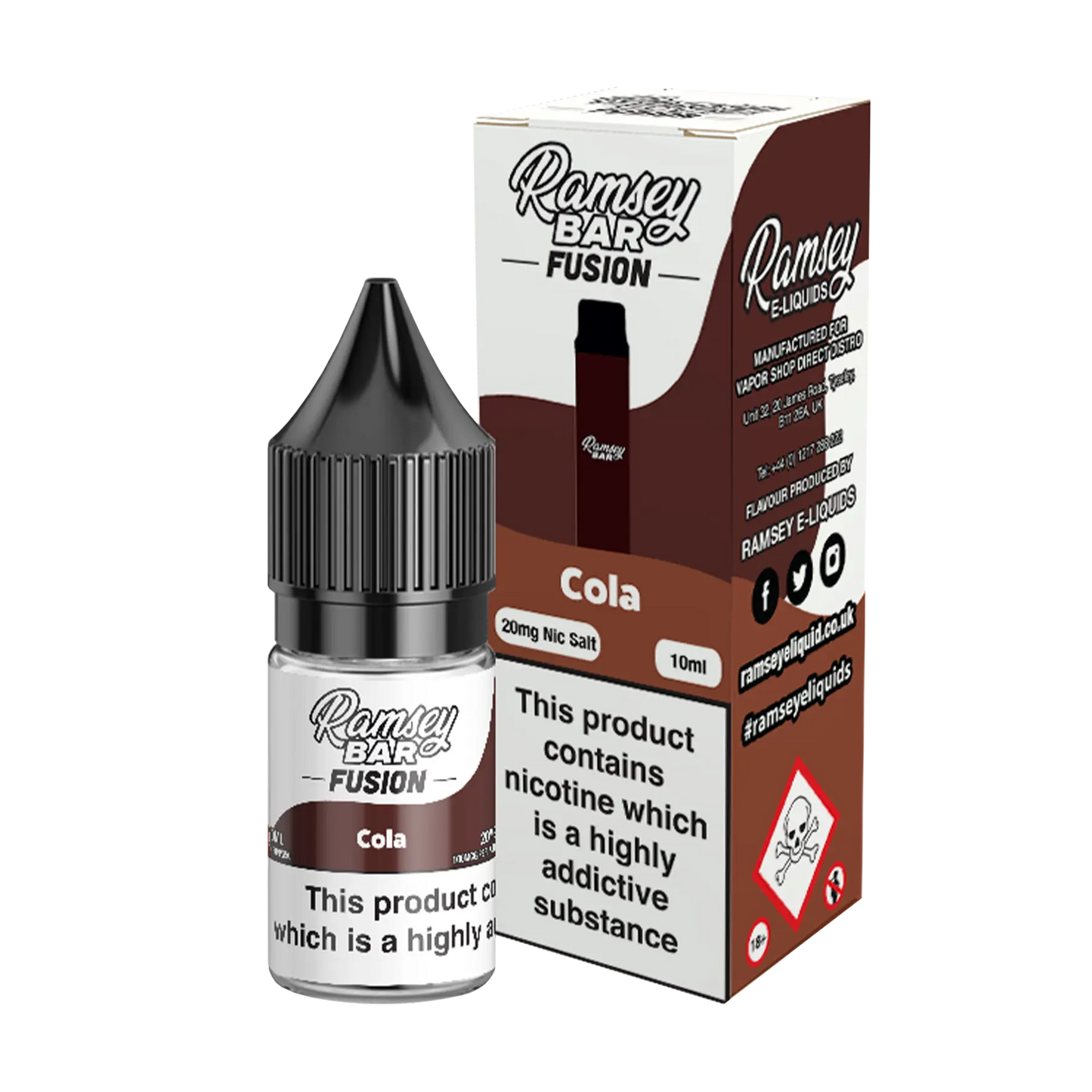 Ramsey Bar Fusion 10ml E Liquid Nicotine Salt