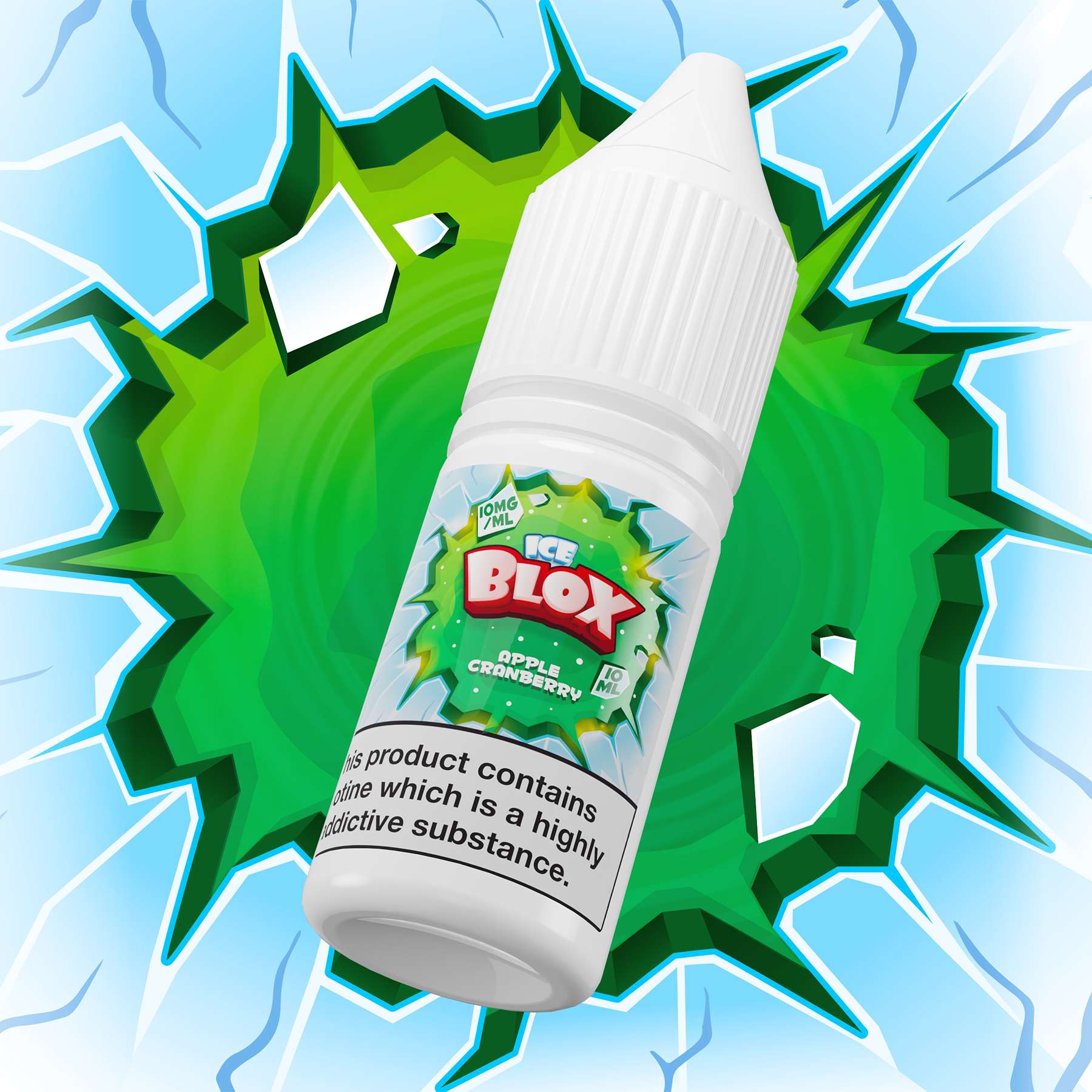 Ice Blox - Apple Cranberry 10ml E Liquid Nicotine Salt