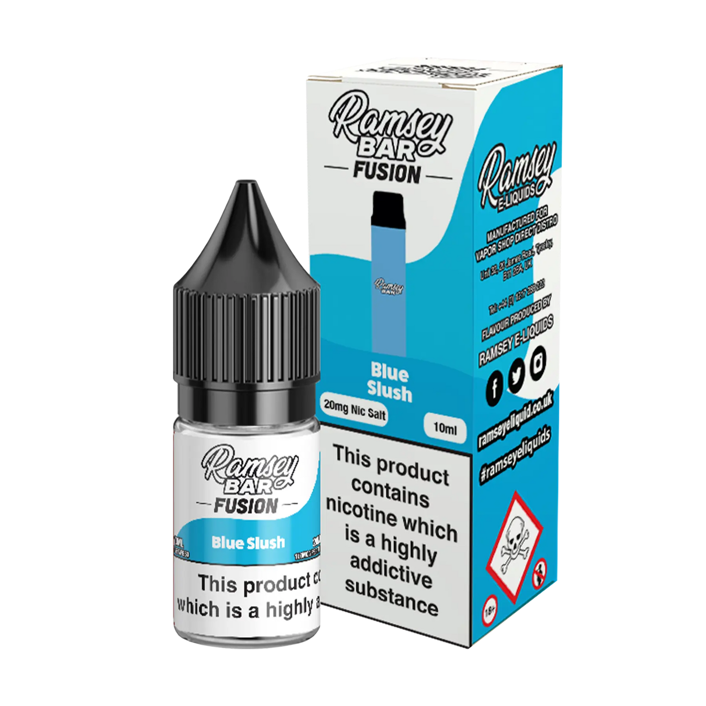 Ramsey Bar Fusion Nicotine Salt - Blue Slush