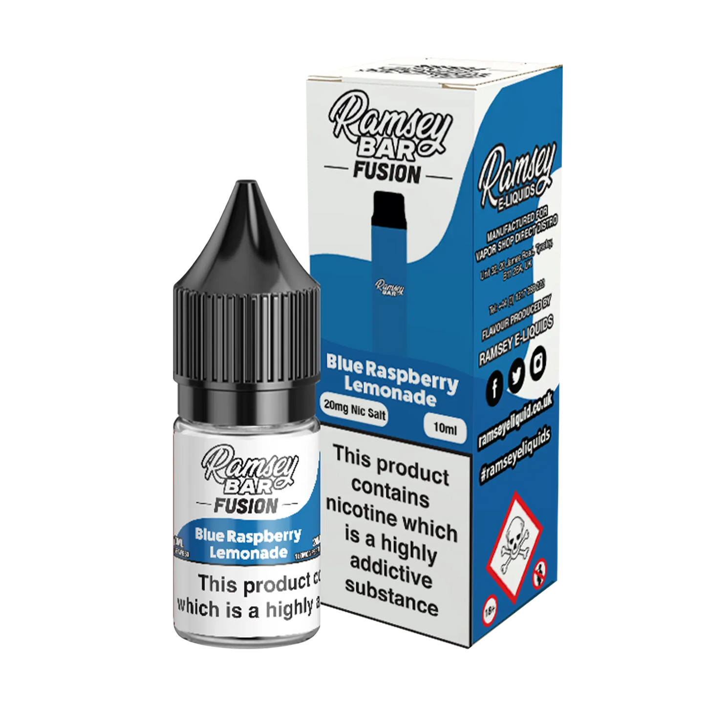 Ramsey Bar Fusion Nicotine Salt - Blue Raspberry Lemonade