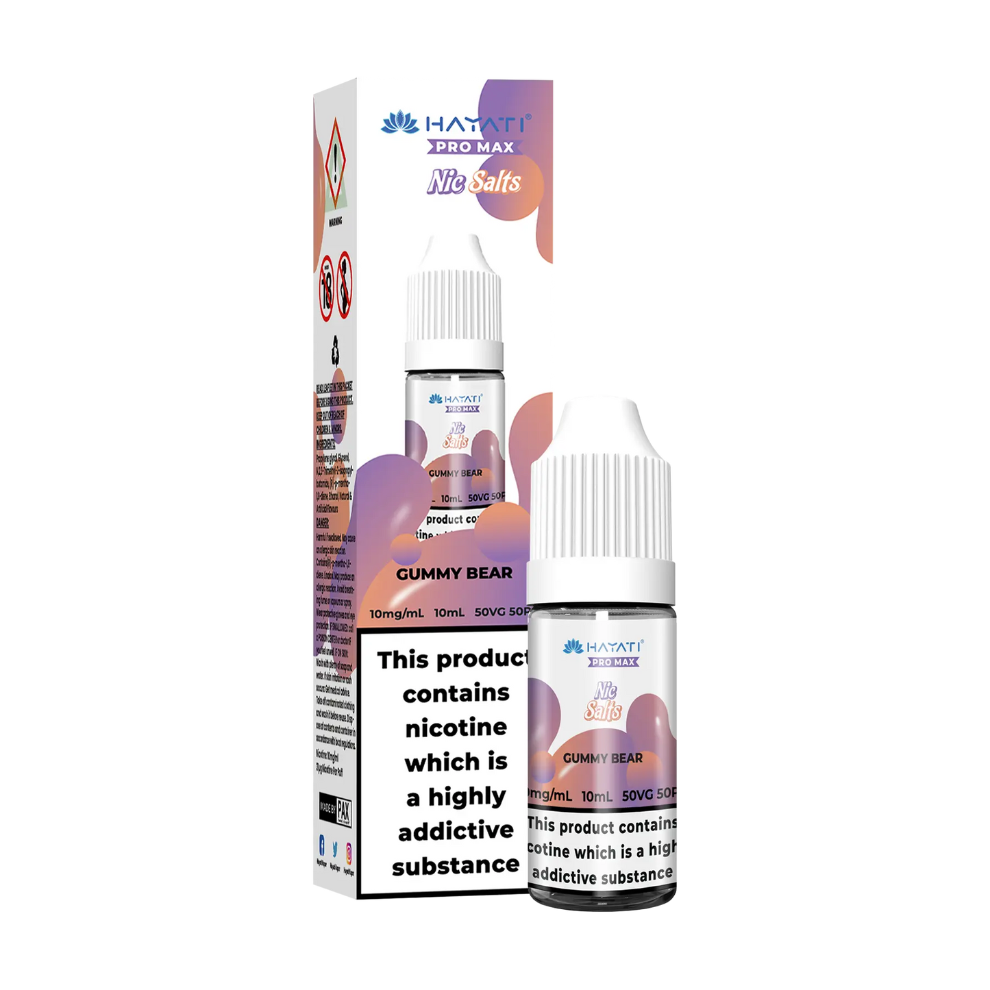 Hayati Pro Max 10ml Nicotine Salt - Gummy Bear